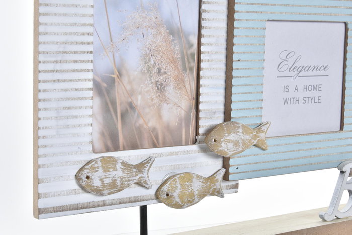 DKD Home Decor Marco Multifoto Madera y Cristal Beach DKD Home Decor Marco Multifoto Madera y Cristal Beach