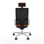 PIQUERAS Y CRESPO Silla de oficina Horna Naranja y Negro