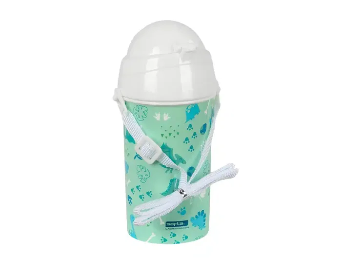 Safta Botella Preescolar Dino con Apertura Automática y Pajita de 500ml Safta Botella Preescolar Dino con Apertura Automática y Pajita de 500ml