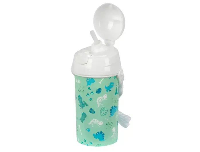 Safta Botella Preescolar Dino con Apertura Automática y Pajita de 500ml Safta Botella Preescolar Dino con Apertura Automática y Pajita de 500ml