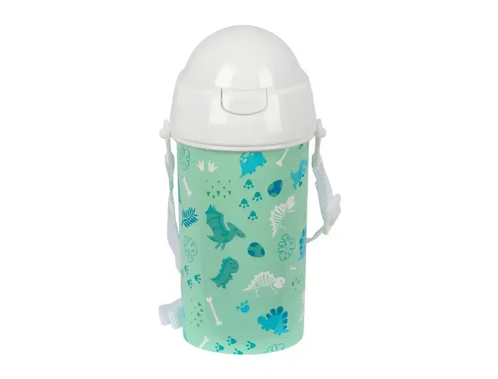 Safta Botella Preescolar Dino con Apertura Automática y Pajita de 500ml Safta Botella Preescolar Dino con Apertura Automática y Pajita de 500ml