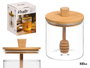 VIVALTO Mielera de Borosilicato con Tapa de Bambú 500ml