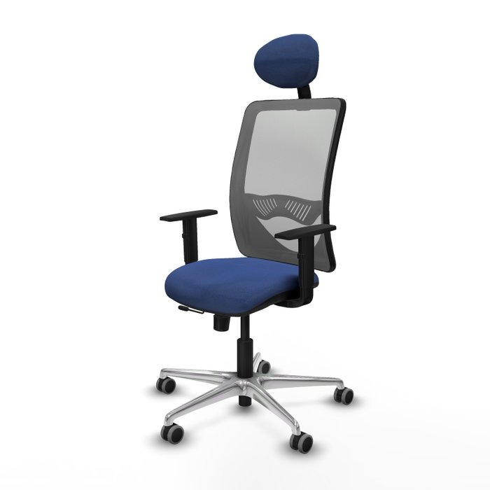 PIQUERAS Y CRESPO Silla de oficina Zulema con mecanismo Sincro/Traslack, Azul marino y Gris PIQUERAS Y CRESPO Silla de oficina Zulema con mecanismo Sincro/Traslack, Azul marino y Gris