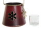DKD Home Decor Surtido de Portavelas de Metal y Cristal 12x12x11 cm