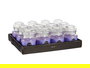 Acorde Vela Tapa Vidrio Lavanda 28H 7x7x10 cm (Set de 12)