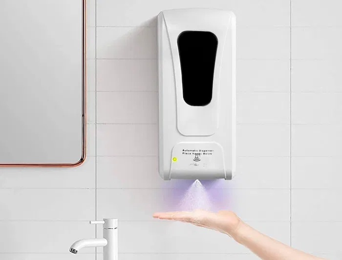 Q-connect Dispensador Automático Gel y Jabón con Sensor 1000 ml Blanco
