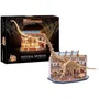 Revell REV4009803006192 Rompecabezas 3D de Madera Tiny Adventures - Museo Natural Brachiosaurio con LED