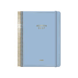 DOHE Agenda Anual Velvet 2027 con Tapa Extra y Goma Azul