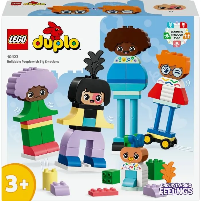 Lego 10423 Duplo My Town Personajes para Construir con Diferentes Emociones, Juguete con 71 Ladrillos y 5 Personajes