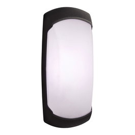 Fumagalli Aplique Ovalado Francy-Op, Negro Translúcido, IP66 Resistente, Casquillo E27 Max 23W, 300x85x130 mm, Con Fijación