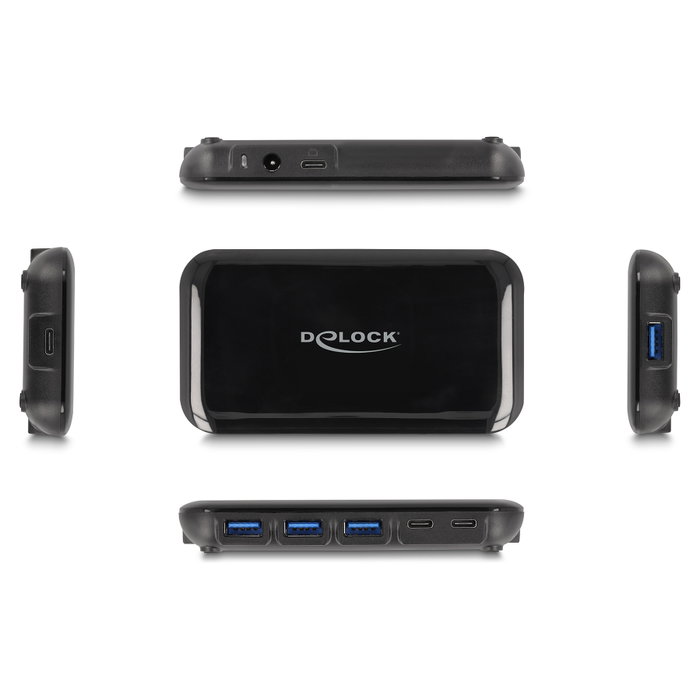 DeLOCK Concentrador USB 3.2 Gen 2 de 7 Puertos (4x Tipo-A y 3x Tipo-C)