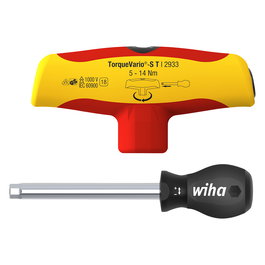Wiha 2933 TorqueVario-S T Llave Dinamométrica Mecánica 5-14 Nm, Precisión 6%, Longitud 120 mm