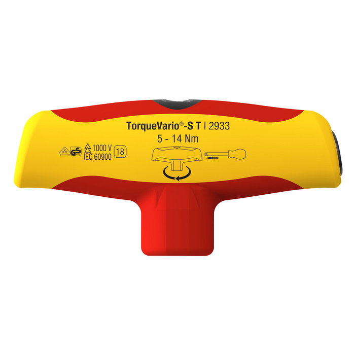 Wiha 2933 TorqueVario-S T Llave Dinamométrica Mecánica 5-14 Nm, Precisión 6%, Longitud 120 mm