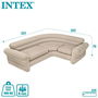 Intex Sofa Hinchable Rinconera 257x203x76 cm PVC
