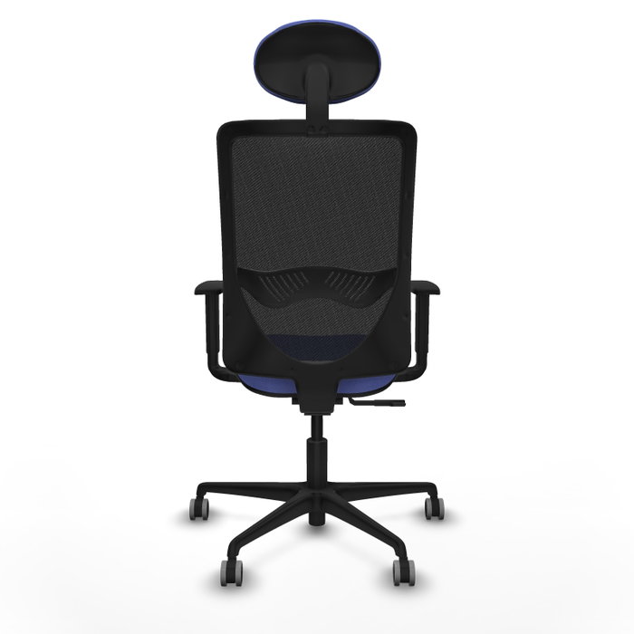 PIQUERAS Y CRESPO Silla de oficina Zulema con mecanismo Sincro, Azul claro y Negro