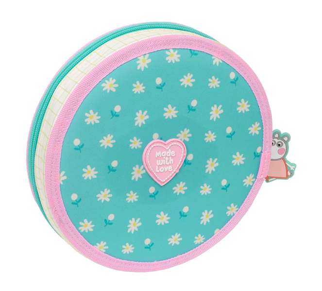 Safta Plumier Escolar Redondo Peppa Pig Pretty Flowers, 18 Piezas, 35 x 210 mm