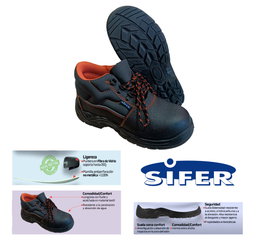 SIFER Bota de seguridad S3 con puntera reforzada y plantilla antiperforación, talla 45