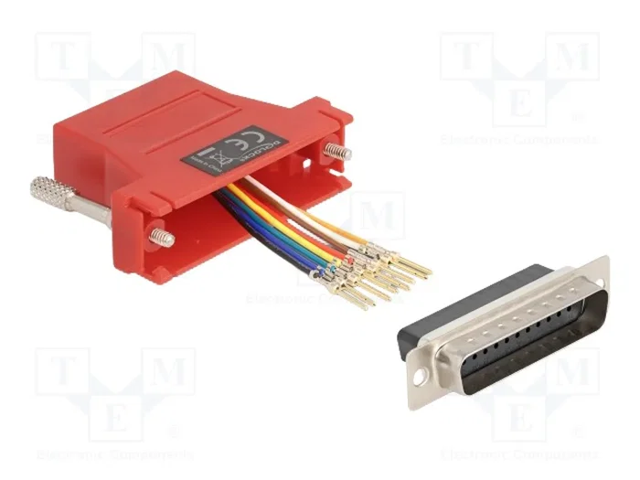 DeLOCK 67115 Adaptador de interfaz VGA DB25 macho a RJ-45 Rojo DeLOCK 67115 Adaptador de interfaz VGA DB25 macho a RJ-45 Rojo