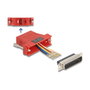 DeLOCK 67115 Adaptador de Montaje VGA Macho a RJ-45 Rojo