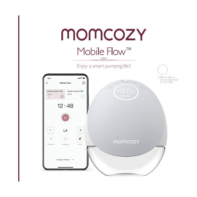 Momcozy M9 Sacaleches Individual Portátil Granate