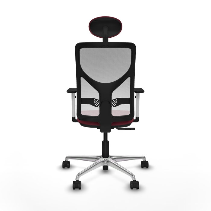 PIQUERAS Y CRESPO Silla de oficina Motilla con mecanismo Sincro, Granate y Blanco PIQUERAS Y CRESPO Silla de oficina Motilla con mecanismo Sincro, Granate y Blanco