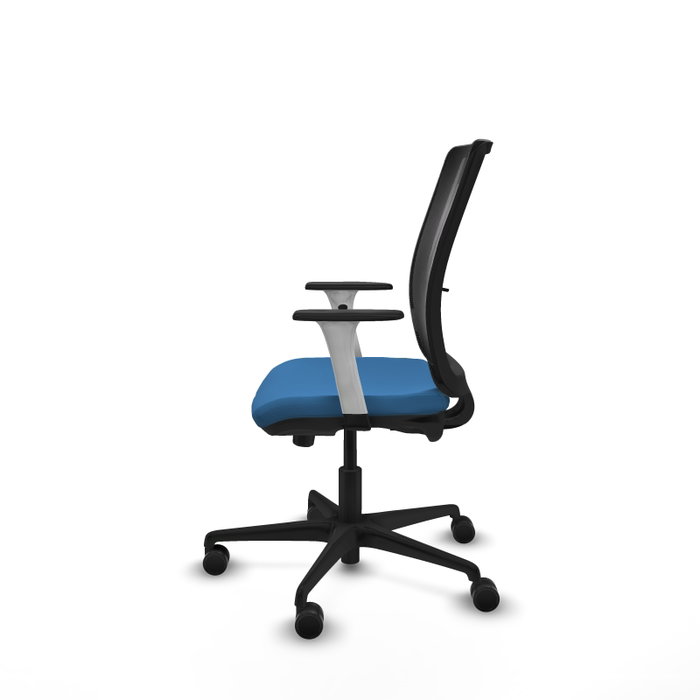 PIQUERAS Y CRESPO Silla de oficina Haches con mecanismo Sincro/Traslack, Azul claro y Negro