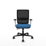 PIQUERAS Y CRESPO Silla de oficina Haches con mecanismo Sincro/Traslack, Azul claro y Negro