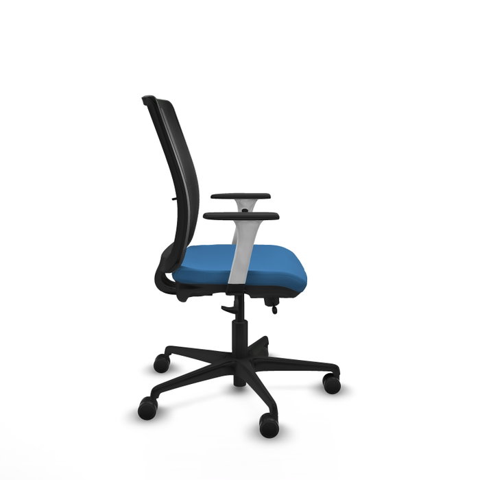 PIQUERAS Y CRESPO Silla de oficina Haches con mecanismo Sincro/Traslack, Azul claro y Negro