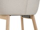 DKD Home Decor Silla Escandinava Beige Natural, Madera de Hevea y Poliéster, 60x86x59 cm, Incluye 2 Unidades