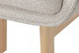 DKD Home Decor Silla Escandinava Beige Natural, Madera de Hevea y Poliéster, 60x86x59 cm, Incluye 2 Unidades