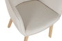DKD Home Decor Silla Escandinava Beige Natural, Madera de Hevea y Poliéster, 60x86x59 cm, Incluye 2 Unidades