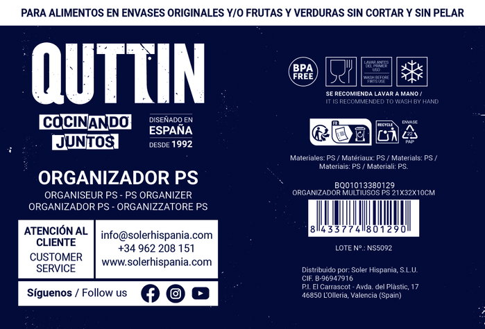 Quttin Organizador Multiusos de 12 Unidades
