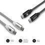 Subblim Pack de 2 Cables USB C a USB C 1m Negro/Plata, SUB-CAB-4CC001