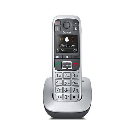 Gigaset E560 Teléfono DECT para Ancianos con Botones Grandes, Contestador y Altavoz, Agenda 200 Contactos, Negro