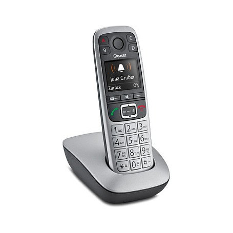 Gigaset E560 Teléfono DECT para Ancianos con Botones Grandes, Contestador y Altavoz, Agenda 200 Contactos, Negro