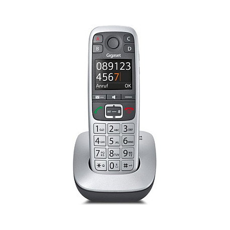 Gigaset E560 Teléfono DECT para Ancianos con Botones Grandes, Contestador y Altavoz, Agenda 200 Contactos, Negro