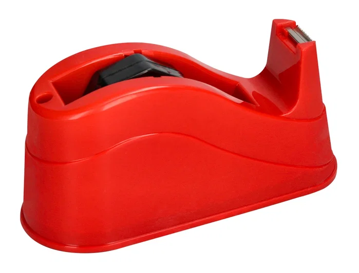 Q-connect Portarrollo de sobremesa rojo para cintas de 66 m