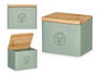 Kinvara Salero Tapa Bambú Verde Menta 14x11.2x11 cm (Set de 12)