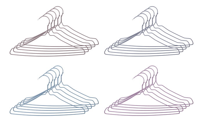 Inde Set 5 Perchas Metal Plastificado 40.5 cm Confortime (24 Unidades)