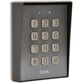 Extel KLAVY 3 Teclado de codificación de metal para apertura de puerta con visera, retroiluminado