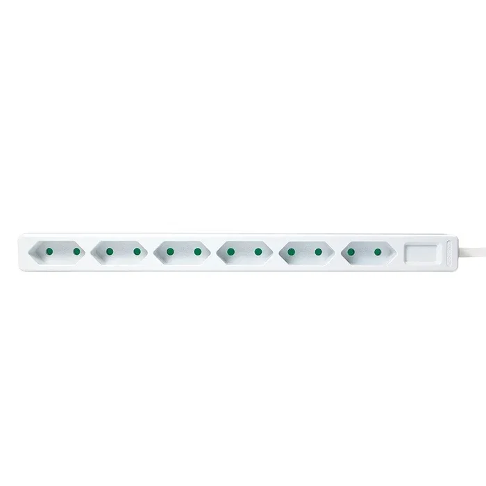 LogiLink LPS231 Regleta de enchufes 6 salidas, 1,5m, Blanco