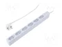 LogiLink Regleta LPS231 de 6 tomas con cable de 1,5 m, Blanco