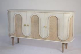 DKD Home Decor Espejo de Mango y Espejo Rombo Blanco 154x4x92 cm