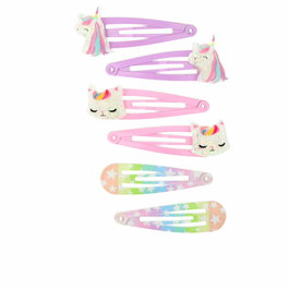 Clips para Pelo Inca Multicolor Unicornio 6 Unidades