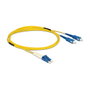 DeLOCK 84610 Cable de fibra óptica LC a SC Singlemode OS2, 2 m, Amarillo