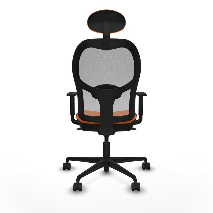 PIQUERAS Y CRESPO Silla de oficina Jorquera con mecanismo Sincro, Tela Naranja y Malla Gris PIQUERAS Y CRESPO Silla de oficina Jorquera con mecanismo Sincro, Tela Naranja y Malla Gris