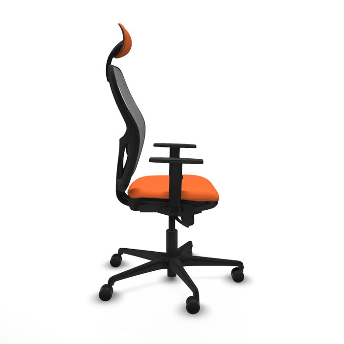 PIQUERAS Y CRESPO Silla de oficina Jorquera con mecanismo Sincro, naranja y gris PIQUERAS Y CRESPO Silla de oficina Jorquera con mecanismo Sincro, naranja y gris
