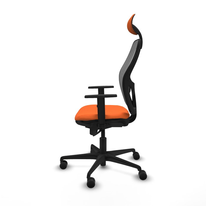 PIQUERAS Y CRESPO Silla de oficina Jorquera con mecanismo Sincro, naranja y gris PIQUERAS Y CRESPO Silla de oficina Jorquera con mecanismo Sincro, naranja y gris