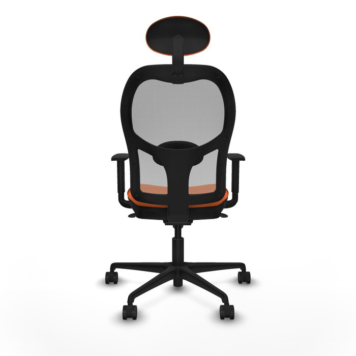 PIQUERAS Y CRESPO Silla de oficina Jorquera con mecanismo Sincro, naranja y gris PIQUERAS Y CRESPO Silla de oficina Jorquera con mecanismo Sincro, naranja y gris