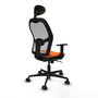 PIQUERAS Y CRESPO Silla de oficina Jorquera con mecanismo Sincro, naranja y gris